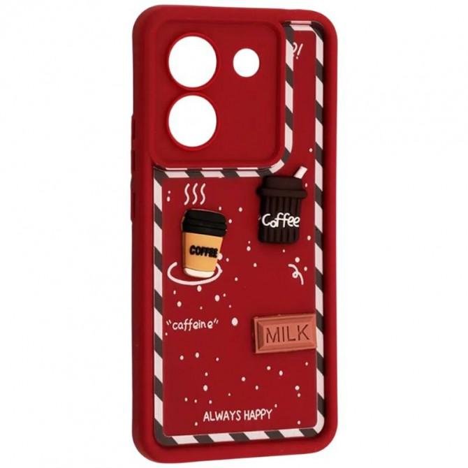 Чохол 3D Coffee&Cookie series for Xiaomi Redmi Note 13 4G Marsala
