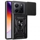 Чехол HONOR Hard Defence Series Xiaomi Redmi Note 14 4G Black (with Camshield and magnet)