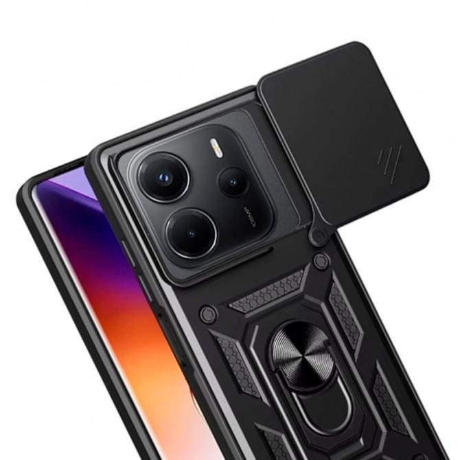 Чехол HONOR Hard Defence Series Xiaomi Redmi Note 14 4G Black (with Camshield and magnet)-1