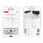 Сетевое зарядное устройство для XO L159 18W/USB-A White + MicroUSB Cable