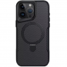 Чехол TPU+PC Metal Buttons with MagSafe Carbon Ring для Apple iPhone 14 Pro Max (6.7) Черный