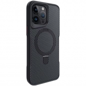 Чехол TPU+PC Metal Buttons with MagSafe Carbon Ring для Apple iPhone 14 Pro Max (6.7) Черный