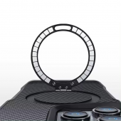 Чехол TPU+PC Metal Buttons with MagSafe Carbon Ring для Apple iPhone 14 Pro Max (6.7) Черный