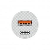 Автомобильное зарядное устройство Havit HV-CC2022 USB+Type-C 20W Белый