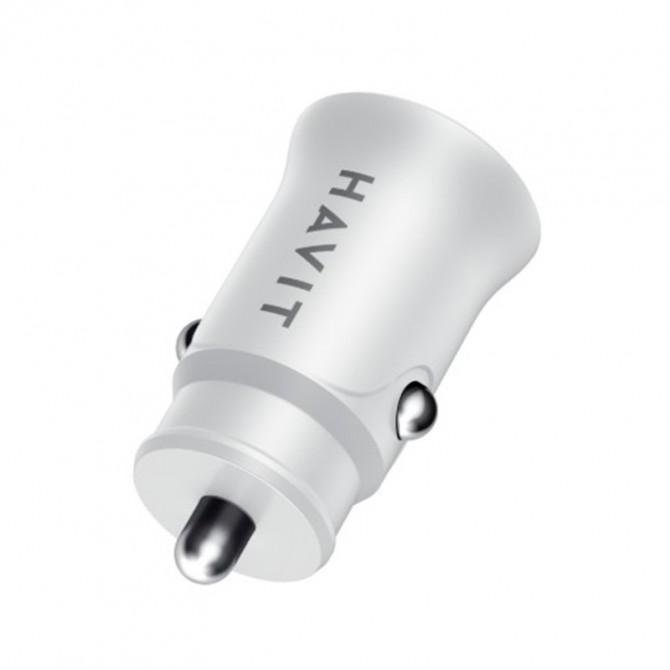 Автомобильное зарядное устройство Havit HV-CC2022 USB+Type-C 20W Белый-3
