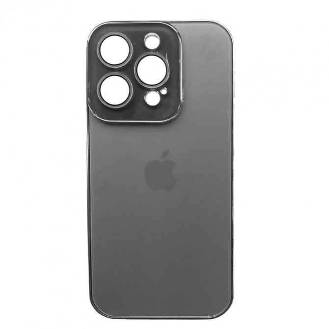 Чехол TPU+Glass Sapphire Midnight with MagSafe для Apple iPhone 12 (6.1") Темно Серый