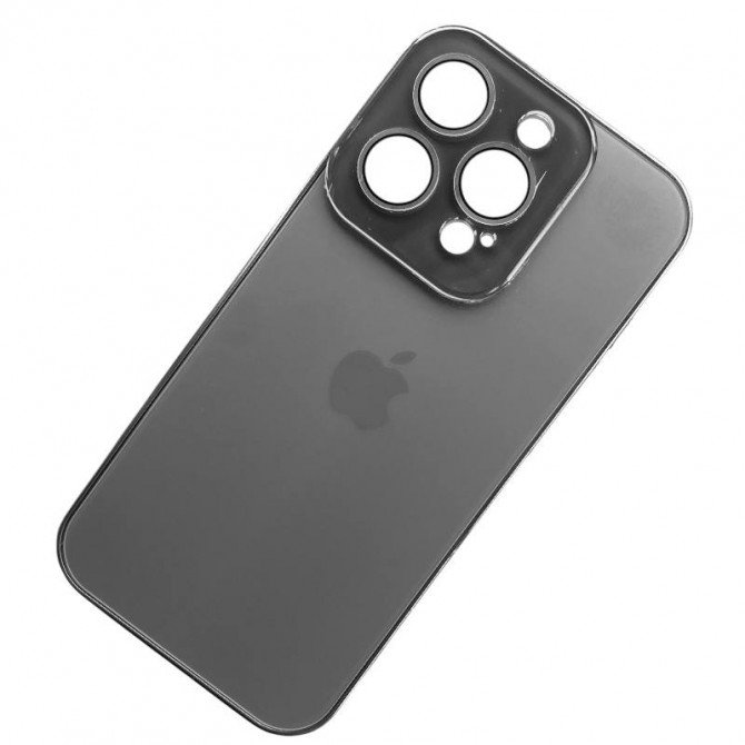 Чехол TPU+Glass Sapphire Midnight with MagSafe для Apple iPhone 12 (6.1") Темно Серый-2