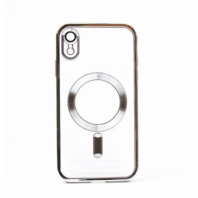 Силиконовый чехол SHINING with MagSafe для iPhone Xr Серебрянный