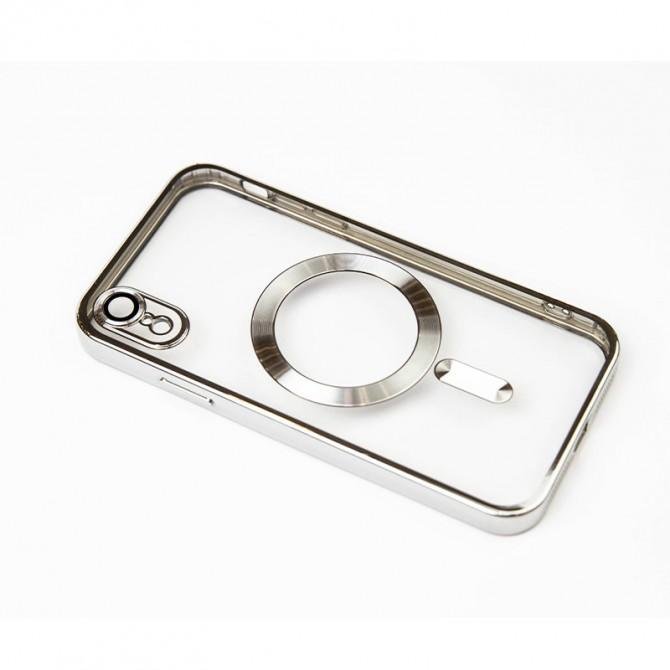 Силиконовый чехол SHINING with MagSafe для iPhone Xr Серебрянный-1
