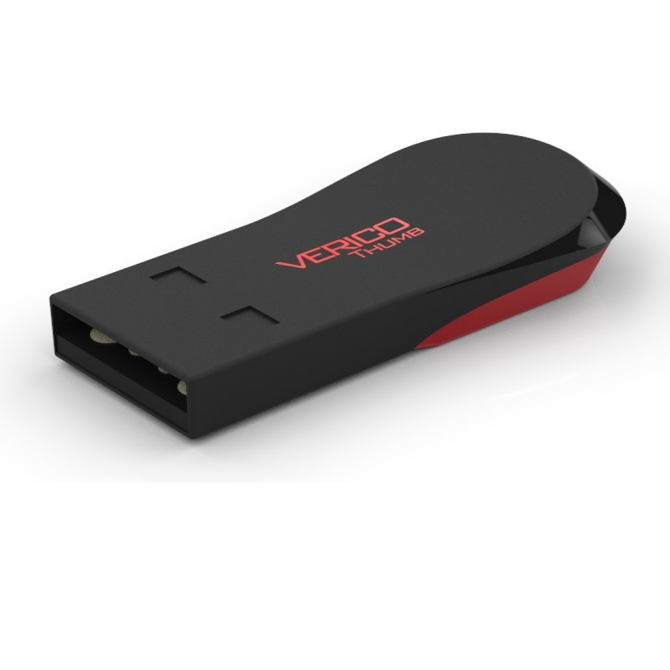 Флеш пам'ять Verico USB 16Gb Thumb Чорний+Червоний-2
