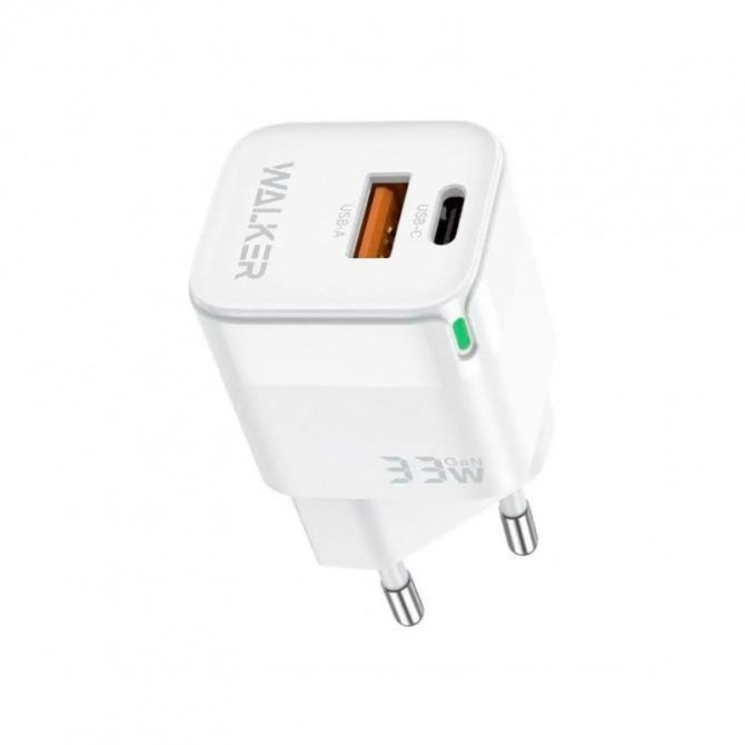 СЗУ 1USB + Type-C WALKER WH-43 PD+QC3.0 33W/18W White