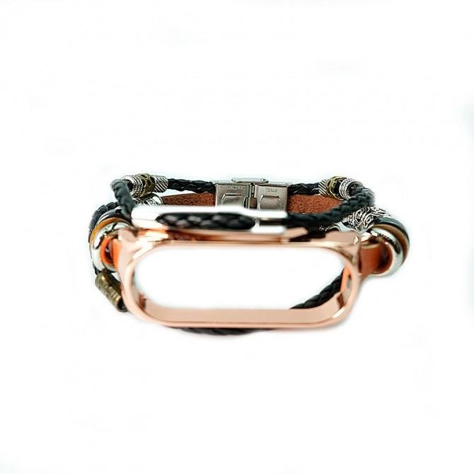 Браслет для Xiaomi Band 5/6 Jewellery design Orange/Rose Gold
