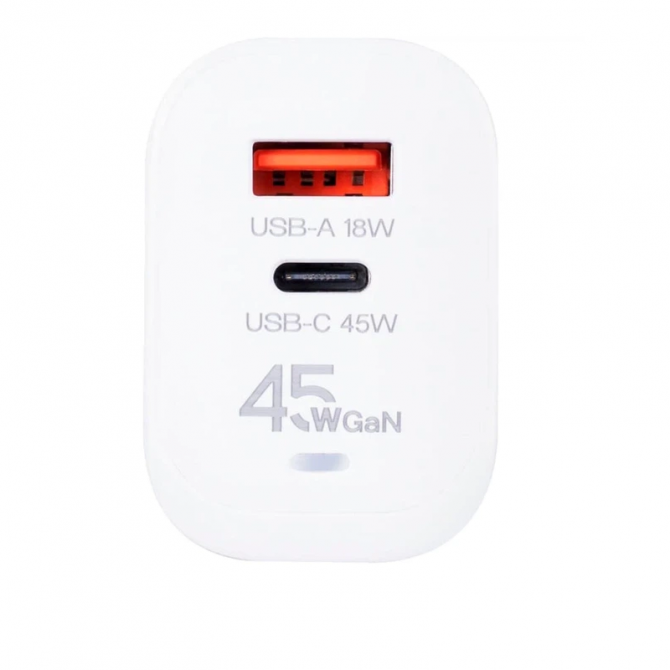 Мережевий зарядний пристрій Gelius Stratus GP-HC068 45W (1Type-C+1USB-A) White-2