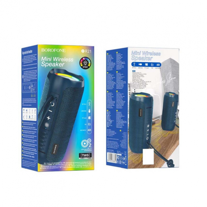 Колонка Bluetooth Borofone BR21 Темно Синій-2