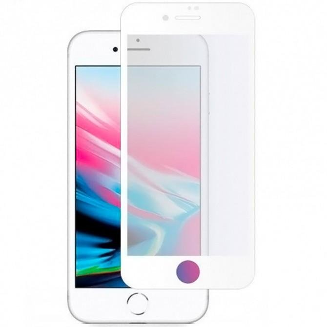 Защитное стекло Deer для APPLE iPhone 7 Plus/8 Plus (0.3 мм, 5D белое)