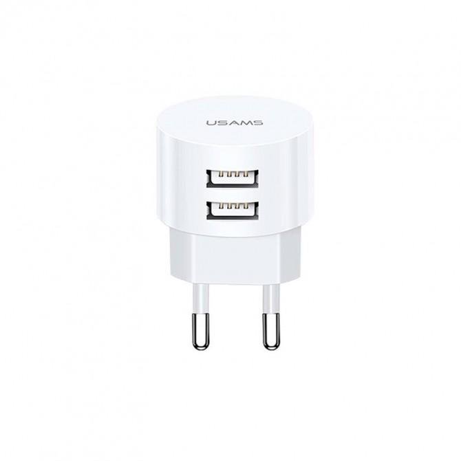 МЗП Usams Send-Tu Travel Charger Kit (2USB + MicroUSB Cable) White
