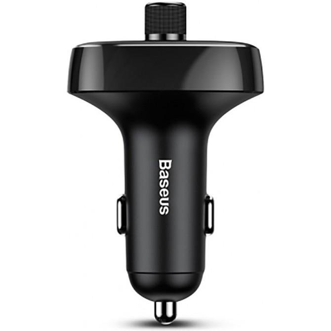 ФМ модулятор Baseus T-Typed S-09 3.4A/2USB Black-1