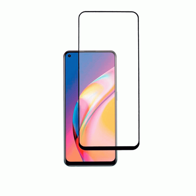 Защитное стекло для Oppo A77 Full Glue (0.25 мм, 2.5D, черное)
