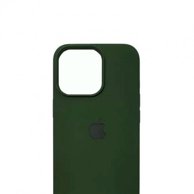 Cиліконовий чохол для iPhone 13 Темно Зелений FULL-1