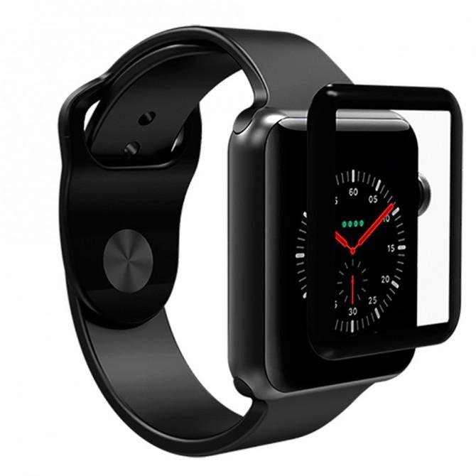 Защитное стекло PET+PMMA для iWatch 44mm (0.3mm, 5D) Чёрный-3