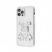 TPU чехол Cute Bear Liquid для iPhone 12 Pro Серебрянный TPU чехол Cute Bear Liquid для iPhone 12 Pro Серебрянный