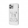 TPU чехол Cute Bear Liquid для iPhone 12 Pro Серебрянный