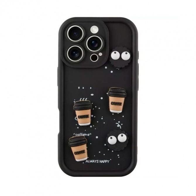 Чохол TPU Toys Case для Apple iPhone 16 Pro (6.3") (Black / Always Happy)