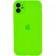 Оригинальный силиконовый чехол для iPhone 11 Неоново Зеленый FULL (SQUARE SHAPE)