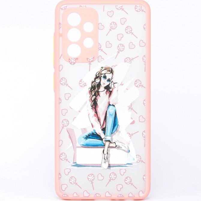 Чехол накладка U-like Bright Case for Samsung A325 Galaxy A32 Lady&Heart Pink