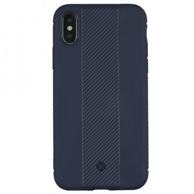 Чехол TOTU Design Soft series carbon fiber version для iPhone X Blue-1