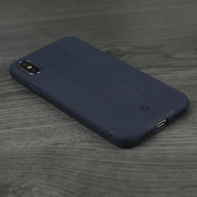 Чехол TOTU Design Soft series carbon fiber version для iPhone X Blue-2
