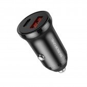 Автомобільний зарядний пристрій Borofone BZ18A PD20W+QC3.0 3A Black+ Cable MicroUSB Black Автомобільний зарядний пристрій Borofone BZ18A PD20W+QC3.0 3A Black+ Cable MicroUSB Black