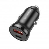 Автомобільний зарядний пристрій Borofone BZ18A PD20W+QC3.0 3A Black+ Cable MicroUSB Black Автомобільний зарядний пристрій Borofone BZ18A PD20W+QC3.0 3A Black+ Cable MicroUSB Black
