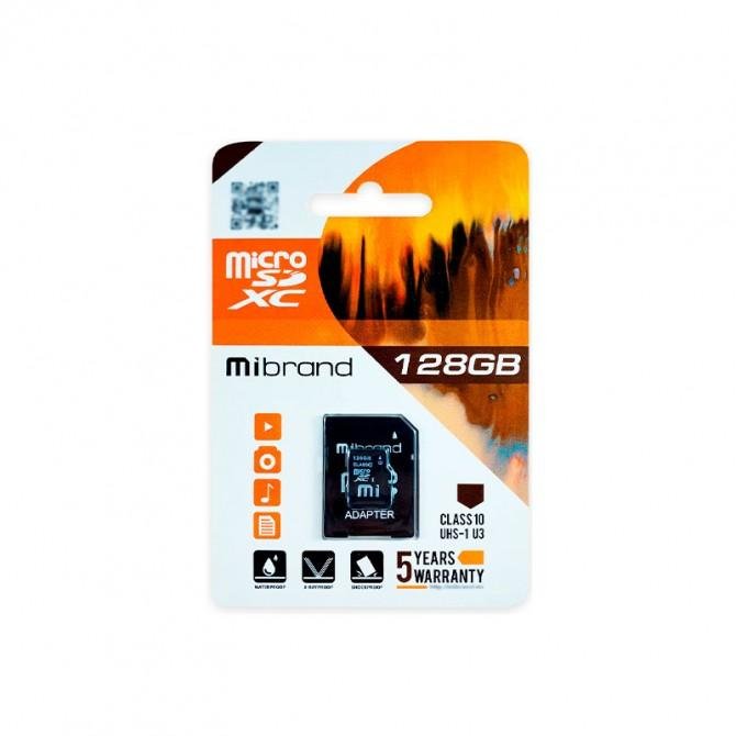 Карта памяти Mibrand MicroSDXC 128GB Class 10 (UHS-1 U3) (card only)