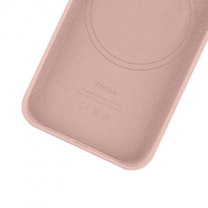 Кожаный чехол Leather Case (AA Plus) with MagSafe для Apple iPhone 14 Pro Max (6.7'') Sand Pink-3