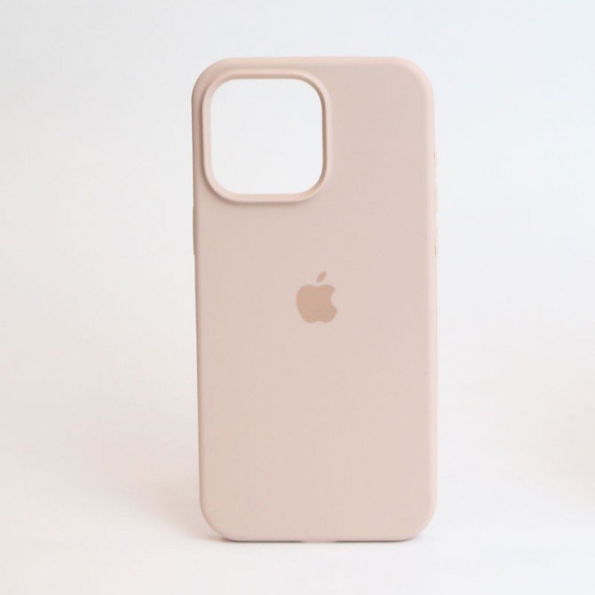 Оригінальний силіконовий чохол для iPhone 15 Pro Max Pink Sand FULL