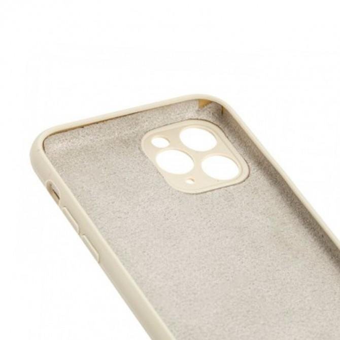 Оригінальний силіконовий чохол для iPhone 11 Pro Max Молочний FULL (with camera protection)-2