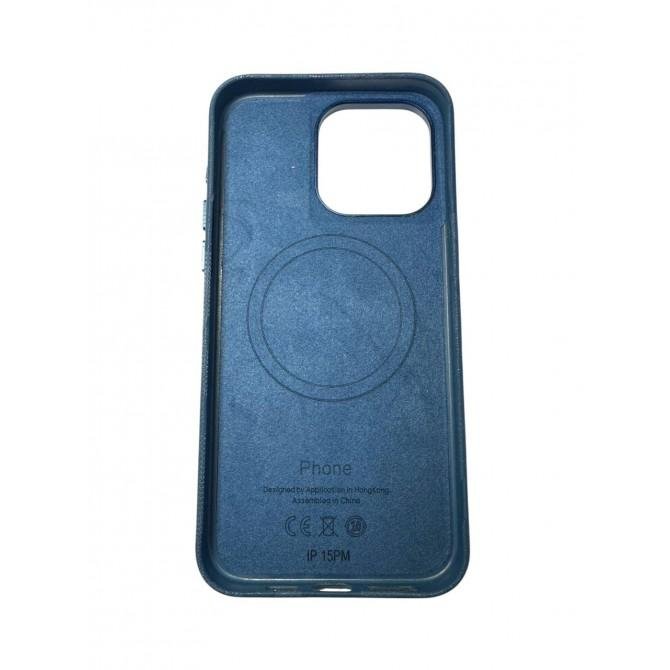 Шкіряний чохол Camo with MagSafe for iPhone 14 Pro Max Blue-1