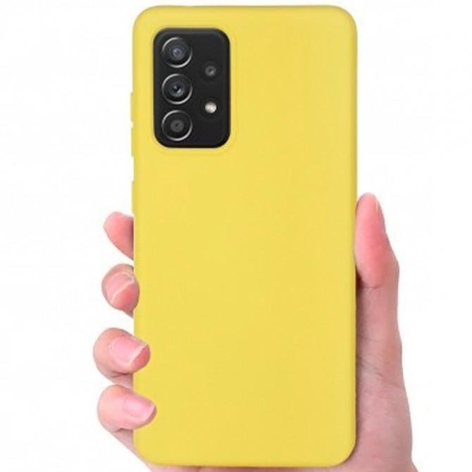 Чехол Original Soft Case Samsung A525 Galaxy A52 Светло Желтый FULL-2