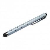 Стилус емкостный, алюминиевый с кристаллами, белый