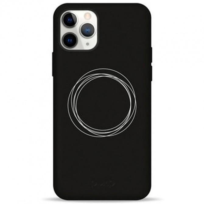 Чехол Pump Silicone Minimalistic Case for iPhone 12 Pro Max Circles on Dark