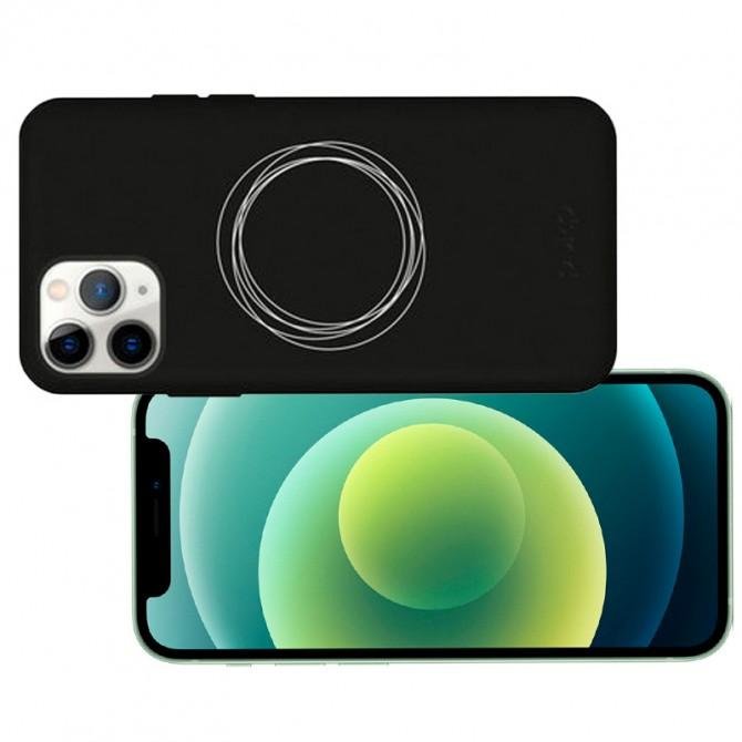 Чехол Pump Silicone Minimalistic Case for iPhone 12 Pro Max Circles on Dark-1