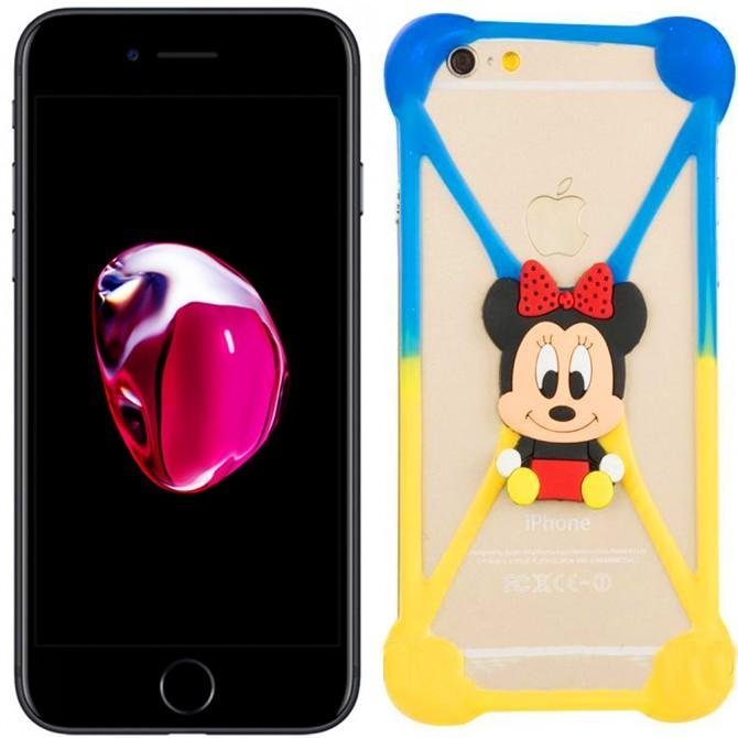 Чохол Universal Soft Touch Cover Minnie Mouse Жовтий/Синій