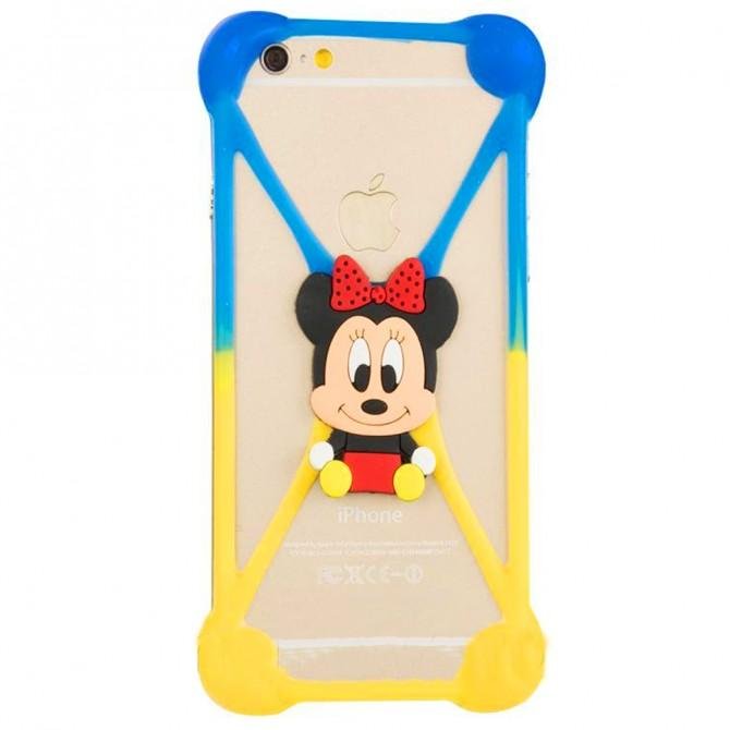 Чохол Universal Soft Touch Cover Minnie Mouse Жовтий/Синій-1