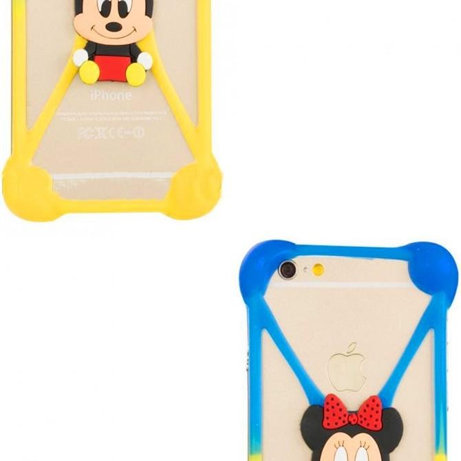 Чохол Universal Soft Touch Cover Minnie Mouse Жовтий/Синій-2