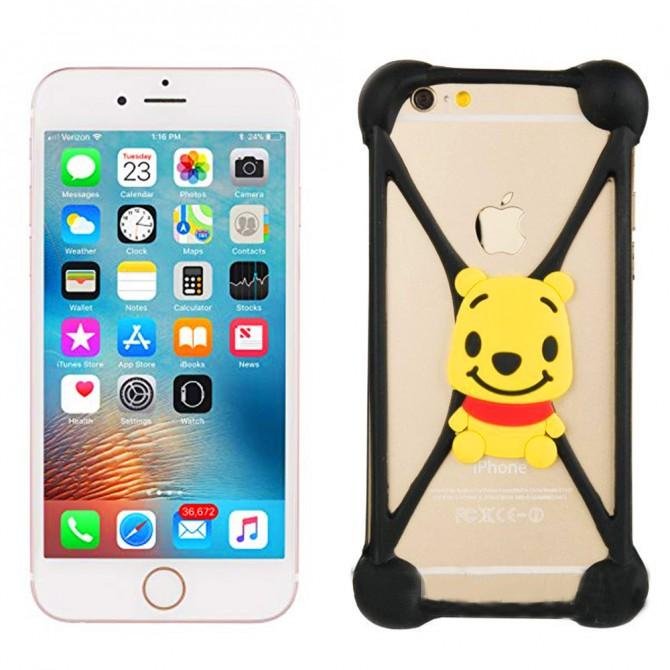 Чохол Universal Soft Touch Cover Teddy Bear Чорний