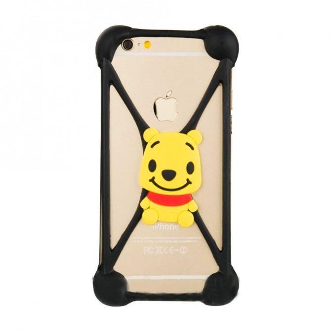 Чохол Universal Soft Touch Cover Teddy Bear Чорний-3