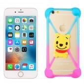 Чохол Universal Soft Touch Cover Teddy Bear Синій/Рожевий