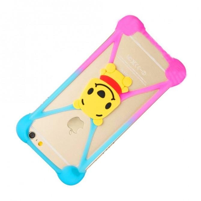 Чохол Universal Soft Touch Cover Teddy Bear Синій/Рожевий-1