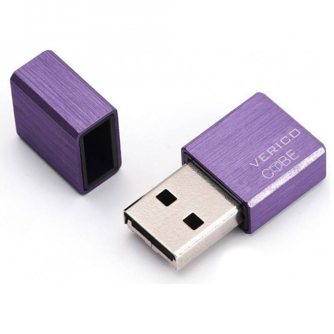 Флеш пам'ять Verico USB 16Gb MiniCube Фіолетовий-2